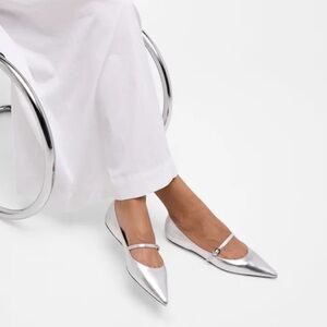 STUART WEITZMAN
Emilia Metallic Mary Jane Ballerina Flats
$395 size 9